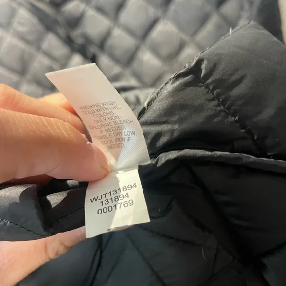 J Jill Quilted Jacket Women Black Down Barn Coat Chore Snap Front Goth Sz 3X - Picture 7 of 7